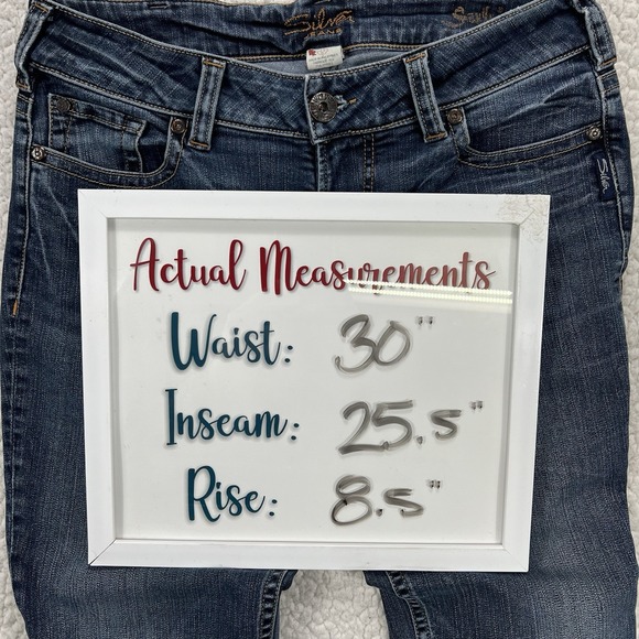 Silver Jeans Women's Size 32 (Actual 30x25.5) Blue Suki Capri - Picture 15 of 15